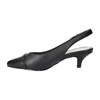 Easy Street Feena Womens Pointed Closed Toe Kitten Heel Pumps