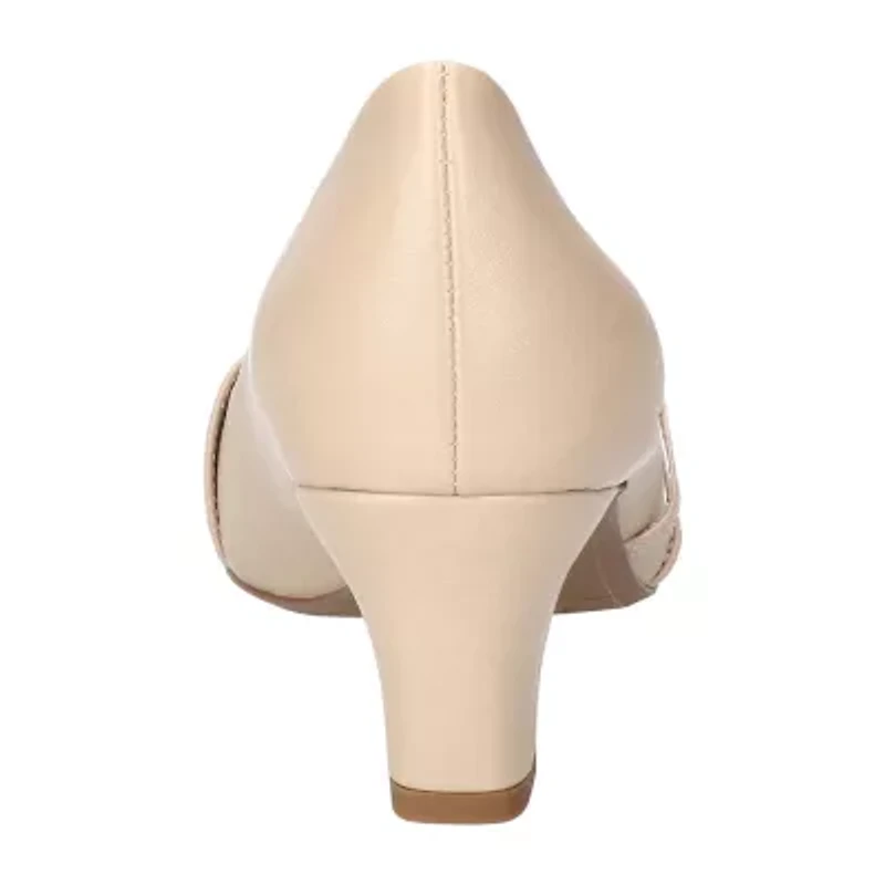 Easy Street Cristiny Womens Round Closed Toe Stiletto Heel Pumps