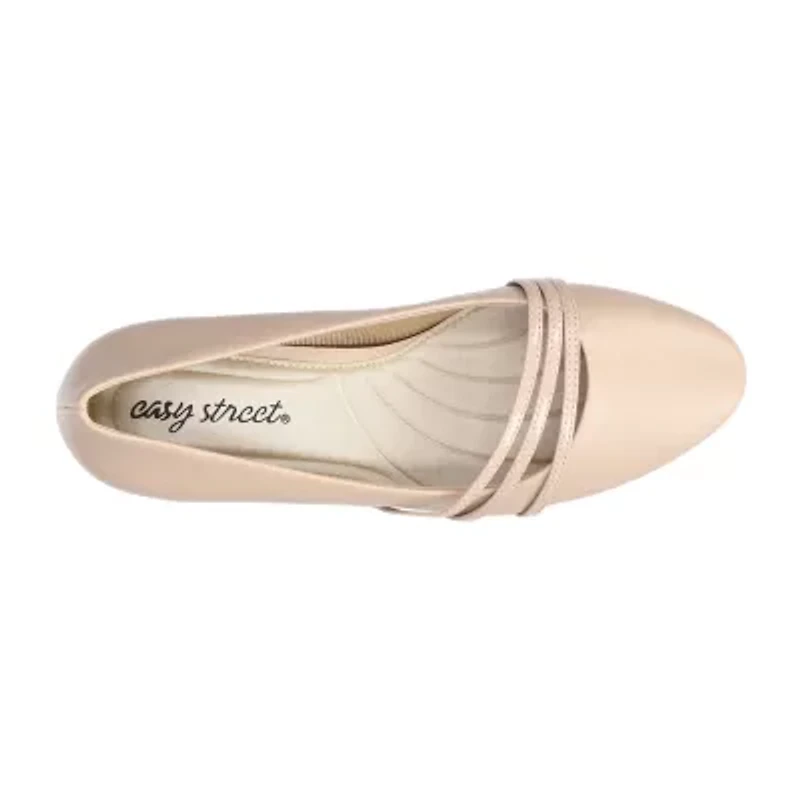 Easy Street Cristiny Womens Round Closed Toe Stiletto Heel Pumps