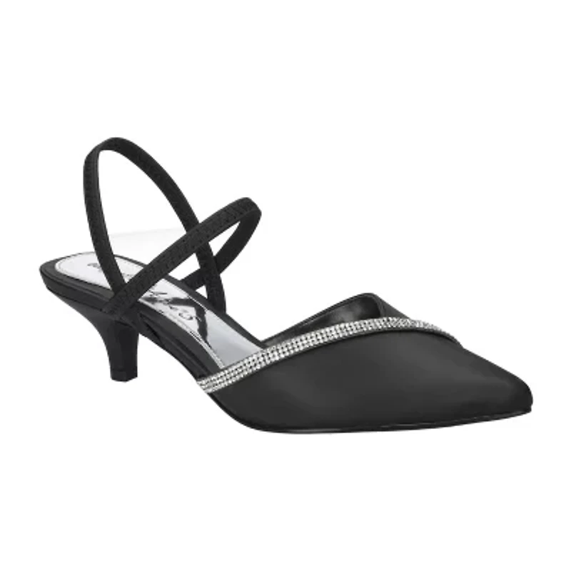 Easy Street Unna Womens Pointed Closed Toe Kitten Heel Pumps