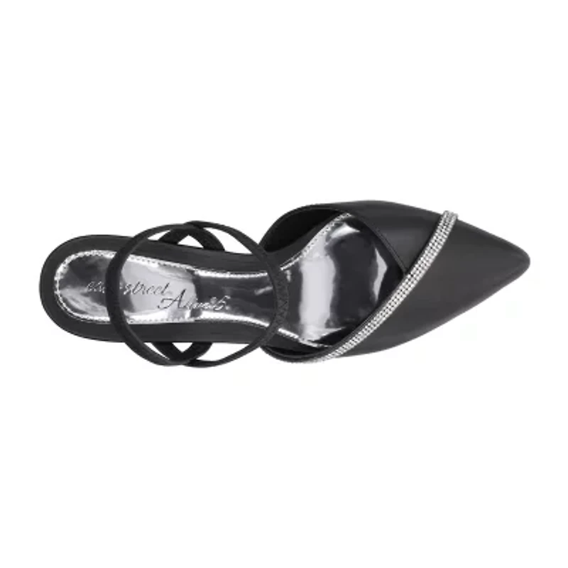 Easy Street Unna Womens Pointed Closed Toe Kitten Heel Pumps