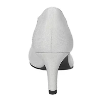 Easy Street Picaboo Womens Round Open Toe Stiletto Heel Pumps