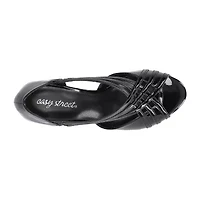 Easy Street Oceana Womens Round Peep Toe Stiletto Heel Pumps