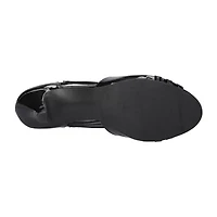 Easy Street Oceana Womens Round Peep Toe Stiletto Heel Pumps