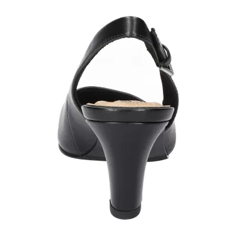 Easy Street Ritsa Womens Square Closed Toe Stiletto Heel Pumps