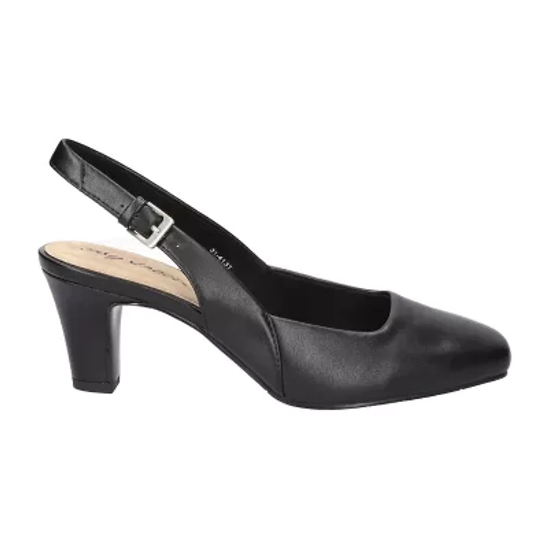 Easy Street Ritsa Womens Square Closed Toe Stiletto Heel Pumps