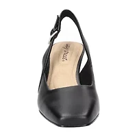 Easy Street Ritsa Womens Square Closed Toe Stiletto Heel Pumps