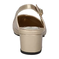 Easy Street Avena Womens Round Block Heel Pumps