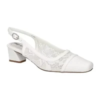 Easy Street Fortune Womens Square Block Heel Pumps