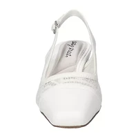 Easy Street Fortune Womens Square Block Heel Pumps