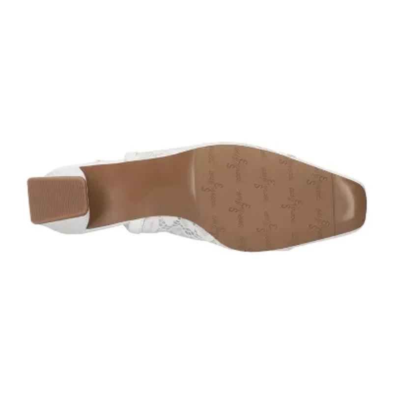 Easy Street Fortune Womens Square Block Heel Pumps