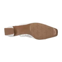 Easy Street Fortune Womens Square Block Heel Pumps