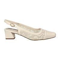 Easy Street Fortune Womens Square Block Heel Pumps