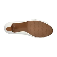 Easy Street Lavish Womens Round Peep Toe Stiletto Heel Pumps