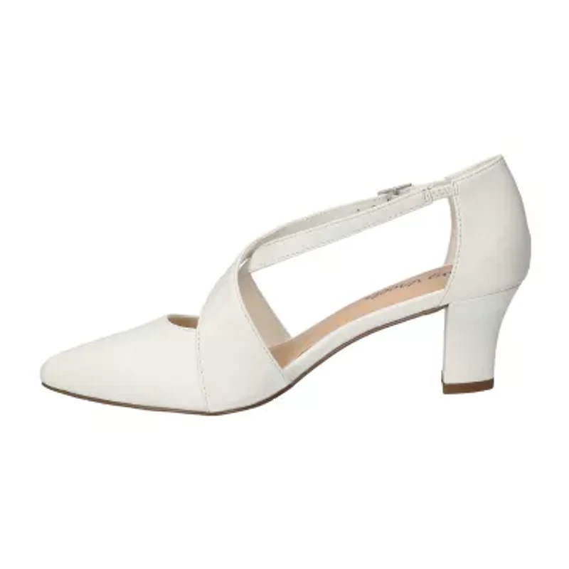 Easy Street Elegance Womens Round Stiletto Heel Pumps