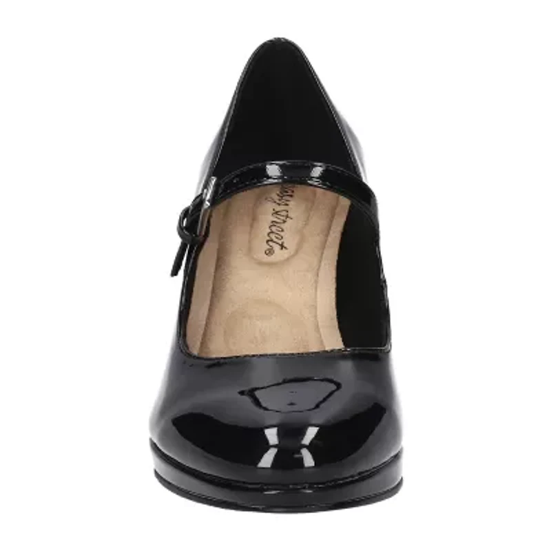 Easy Street Zest Womens Round Closed Toe Stiletto Heel Pumps