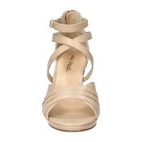 Easy Street Crissa Womens Round Open Toe Stiletto Heel Pumps