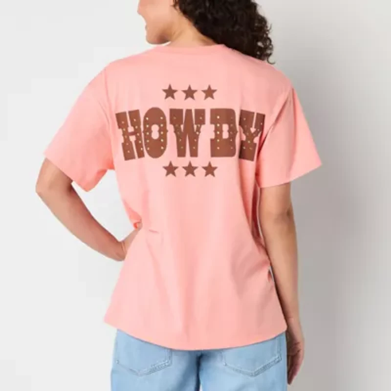 Womens Crew Neck Short Sleeve Regular Fit Toy Story Juniors Graphic T-Shirt