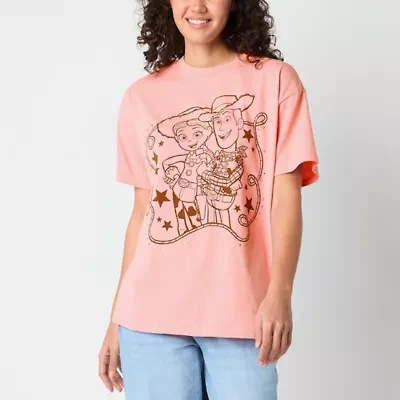 Womens Crew Neck Short Sleeve Regular Fit Toy Story Juniors Graphic T-Shirt