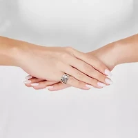Limited Quantities! Dream; Explore; Discover Womens Sterling Silver Ring Set