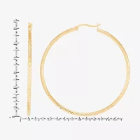 Limited Quantities! Womens 14K Gold Over Silver 64mm Hoop Earrings