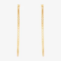Limited Quantities! Womens 14K Gold Over Silver 64mm Hoop Earrings