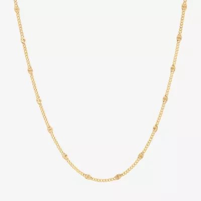 Limited Quantities! Womens 10K Gold 18 Inch Curb Chain Necklace