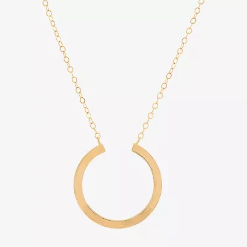 Limited Quantites! Horseshoe Womens 10K Gold 18 Inch Pendant Necklace