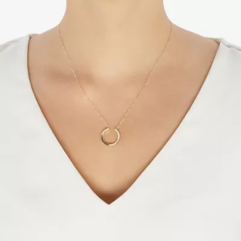 Limited Quantites! Horseshoe Womens 10K Gold 18 Inch Pendant Necklace