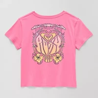 Roxy Big Kid Girls Crew Neck Short Sleeve Oversized Graphic T-Shirt