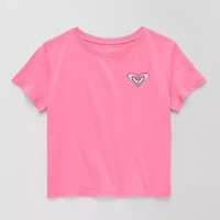 Roxy Big Kid Girls Crew Neck Short Sleeve Oversized Graphic T-Shirt