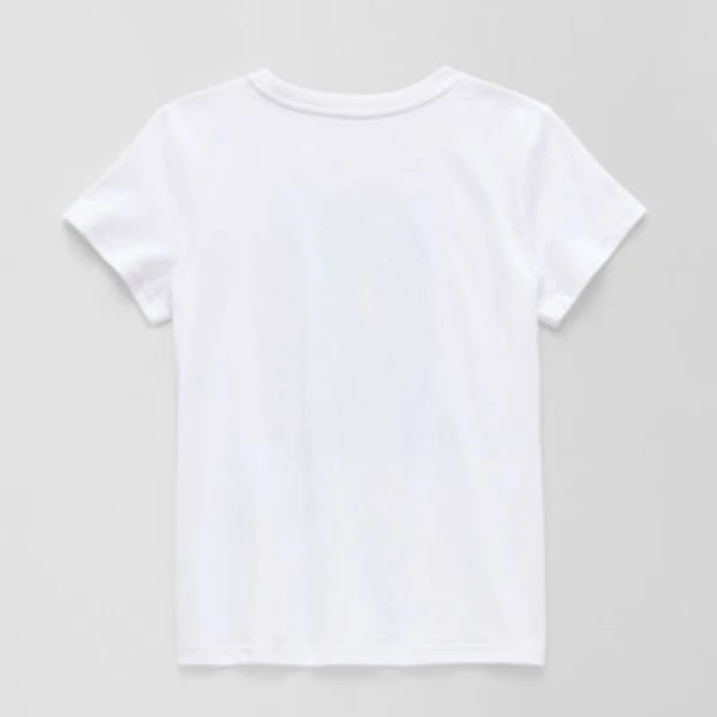 Xersion Little & Big Kid Girls Crew Neck Short Sleeve Regular Fit Graphic T-Shirt