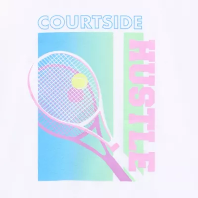 Xersion Little & Big Kid Girls Crew Neck Short Sleeve Regular Fit Graphic T-Shirt