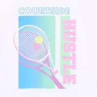 Xersion Little & Big Kid Girls Crew Neck Short Sleeve Regular Fit Graphic T-Shirt