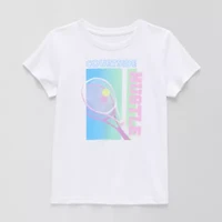 Xersion Little & Big Kid Girls Crew Neck Short Sleeve Regular Fit Graphic T-Shirt