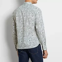 Van Heusen Everyday Defense Stain Shield Mens Long Sleeve Slim Fit Stretch Fabric Wrinkle Free Button-Down Shirt