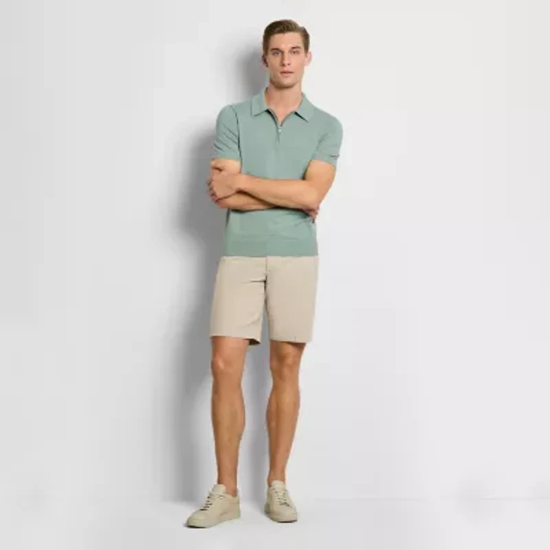 Van Heusen Smart Temp Quarter Zip Mens Short Sleeve Polo Sweater