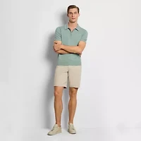 Van Heusen Smart Temp Quarter Zip Mens Short Sleeve Polo Sweater