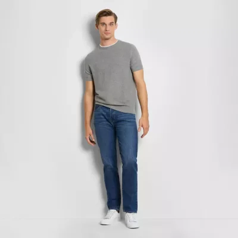 Van Heusen Smart Temp Mens Crew Neck Short Sleeve Pullover Sweater