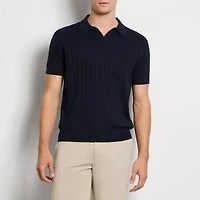 Van Heusen Smart Temp Johnny Collar Mens Short Sleeve Polo Sweater