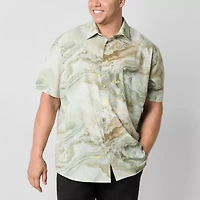 Stylus Mens Short Sleeve Regular Fit Big and Tall Button-Down Shirt