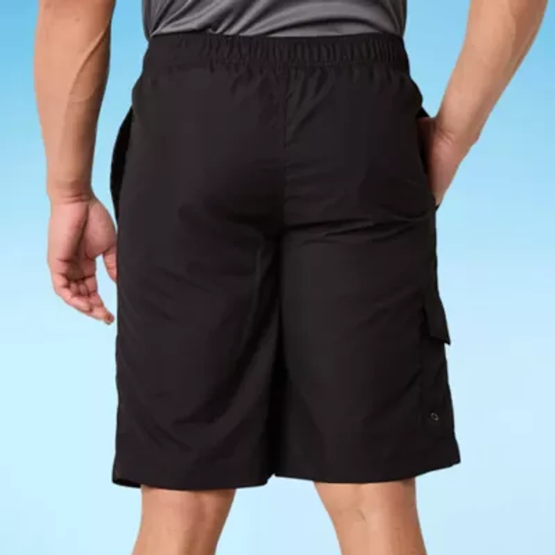 St. John's Bay Cargo Mens Big and Tall Drawstring Waist Swim Trunks