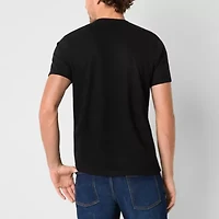 mutual weave Slub Mens Easy-on + Easy-off Crew Neck Short Sleeve Adaptive T-Shirt