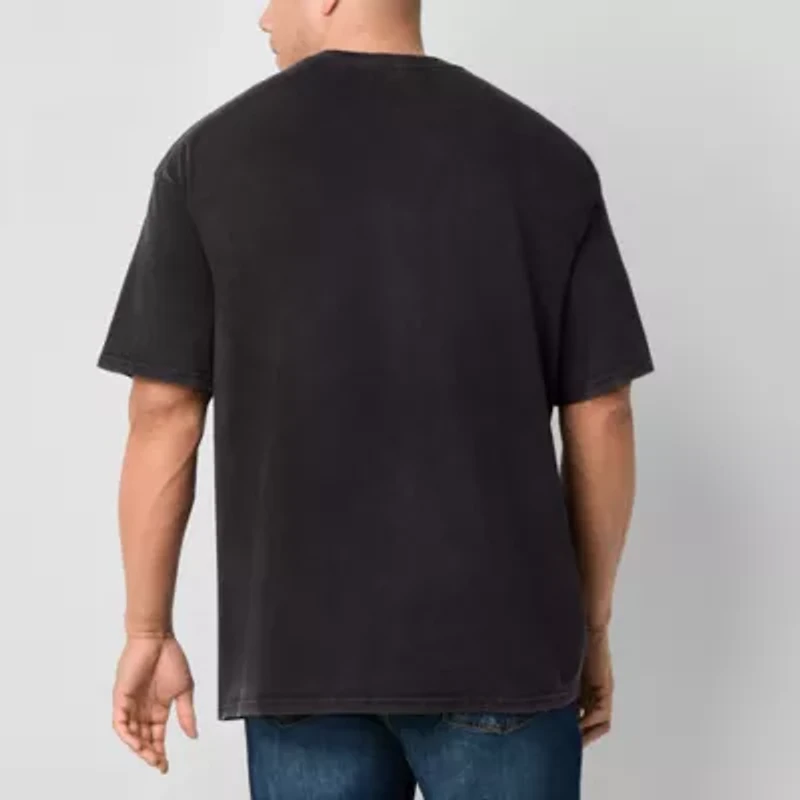 Arizona Mens Crew Neck Short Sleeve Classic Fit Big and Tall Graphic T-Shirt