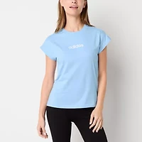 adidas Womens Crew Neck Short Sleeve Active T-Shirt
