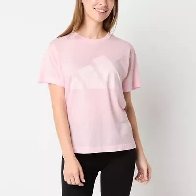 adidas Womens Crew Neck Short Sleeve Active T-Shirt