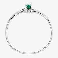Gemstone 10K White Gold Marquise Cocktail Ring