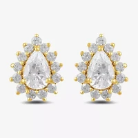 1/2 CT. T.W. Lab Grown White Diamond 10K Gold 7.8mm Pear Stud Earrings