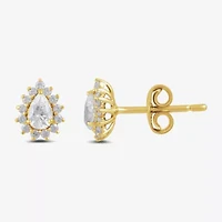 1/2 CT. T.W. Lab Grown White Diamond 10K Gold 7.8mm Pear Stud Earrings