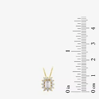 Womens 1/ CT. T.W. Lab Grown White Diamond 10K Gold Inch Pendant Necklace